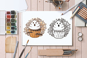 HALLOWEEN CUPCAKES: coloring pages