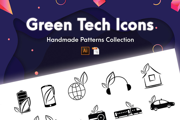 Green Tech Icons Handmade Collection