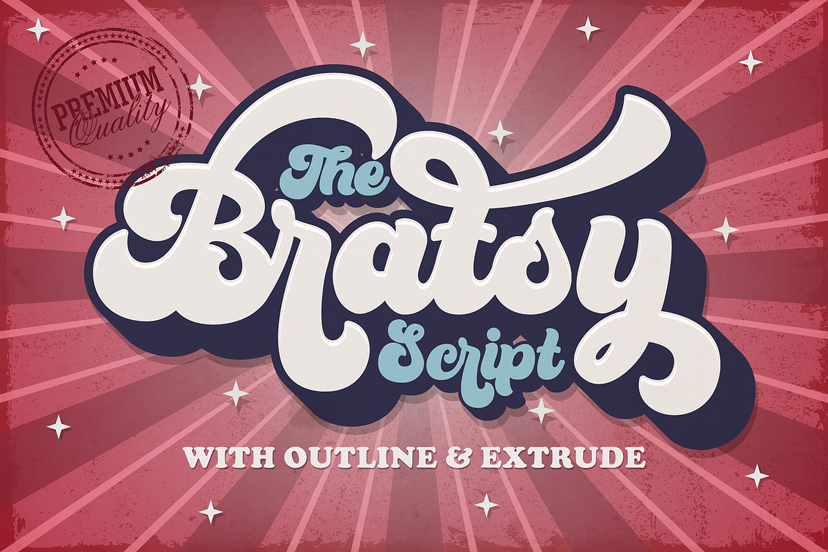 Bratsy - Retro Font in Script Fonts - product preview 8