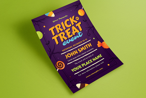 Halloween Trick or Treat Event Flyer in Flyer Templates - product preview 1