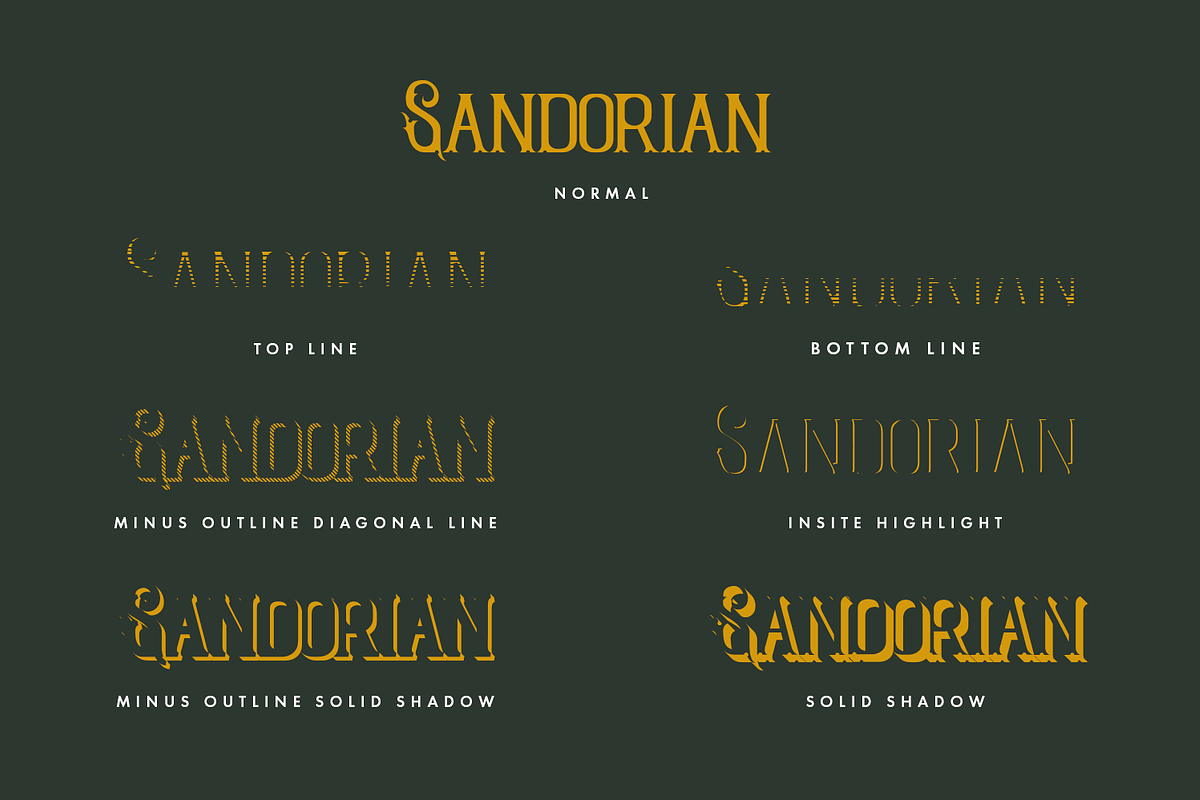 Sandorian Multi Layered Fonts in Display Fonts - product preview 8