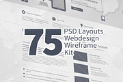 75 Layouts Webdesign Wireframe Kit