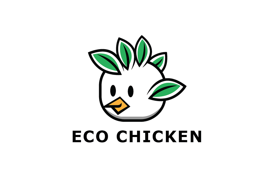 Eco Chicken Logo Template