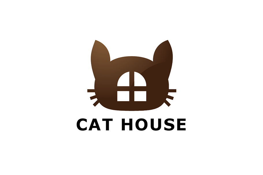 Cat House Logo Template