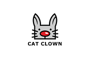 Cat Clown Logo Template
