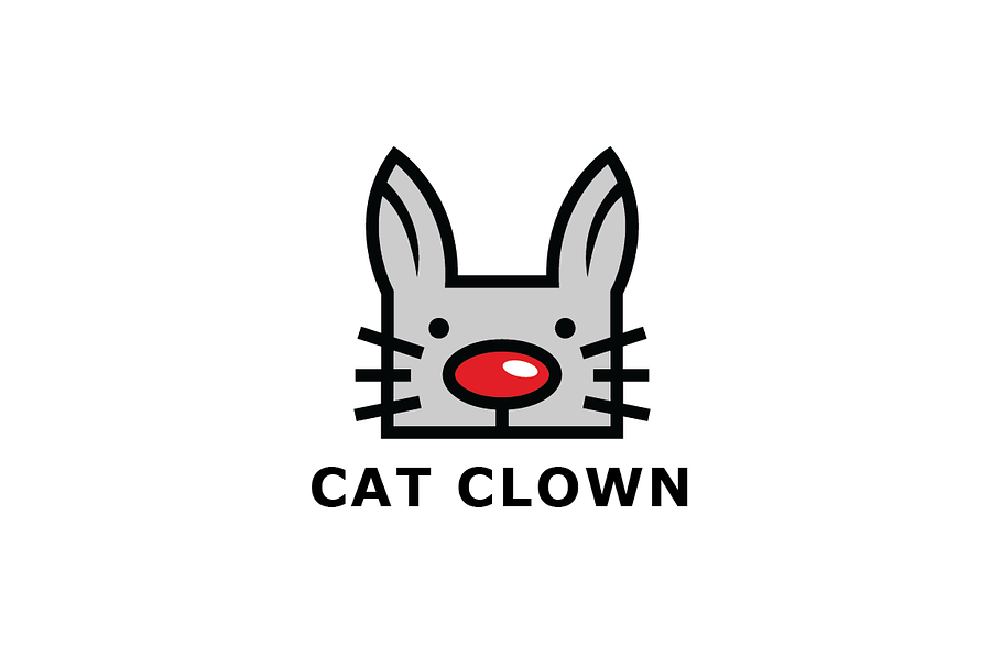 Cat Clown Logo Template in Logo Templates - product preview 8