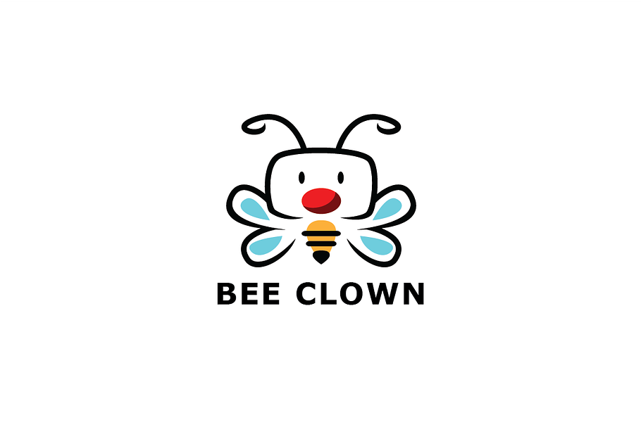 Bee Clown Logo Template
