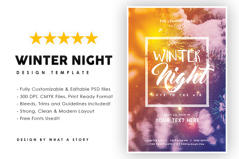 Winter Night in Invitation Templates - product preview 8