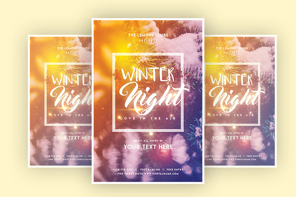Winter Night in Invitation Templates - product preview 1