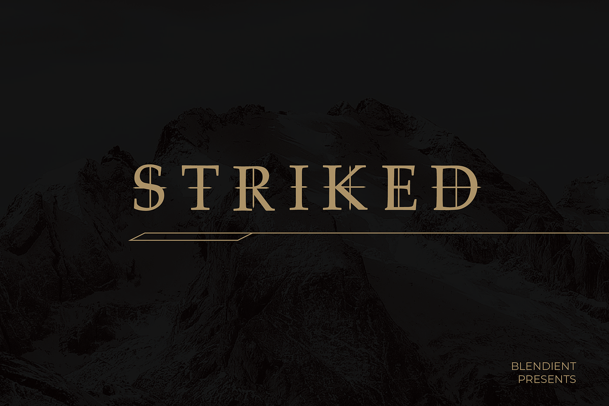 Striked Font in Display Fonts - product preview 8