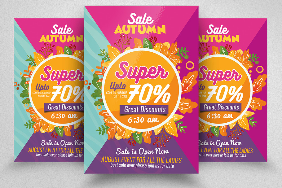 Autumn / Fall Sale Flyer Template in Flyer Templates - product preview 8