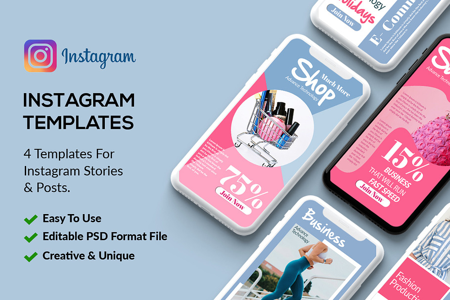 4 Sale Offer Instagram Stories in Web Elements - product preview 8
