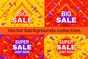 Big super sale banners set