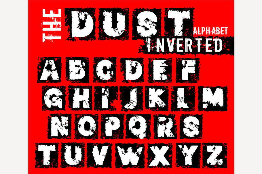 Grunge dust letters