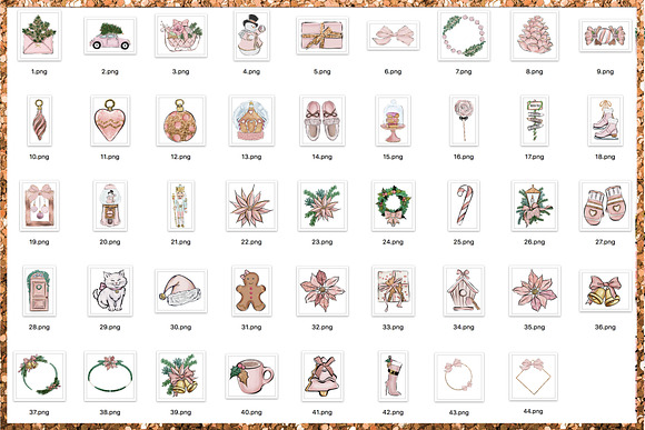 Christmas 2019 png set - Pink in Illustrations - product preview 1