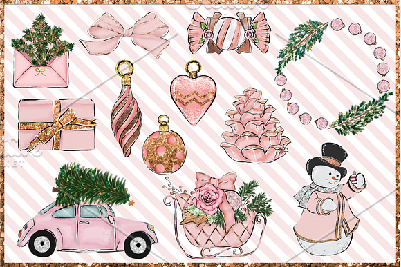 Christmas 2019 png set - Pink in Illustrations - product preview 2