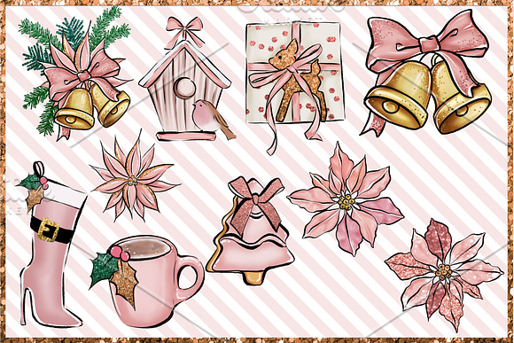 Christmas 2019 png set - Pink in Illustrations - product preview 5