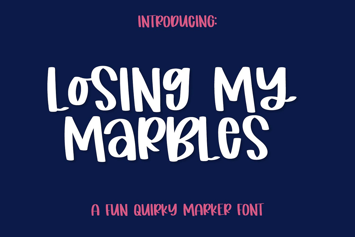 Losing My Marbles - A thick font in Display Fonts - product preview 8