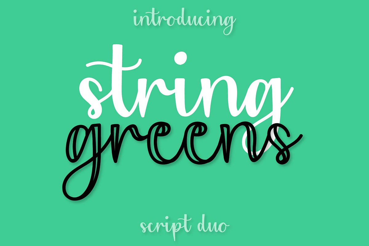 String Greens - A Script Duo in Script Fonts - product preview 8