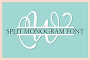 Split Monogram Font - All Letters