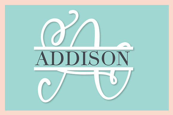 Split Monogram Font - All Letters in Display Fonts - product preview 4