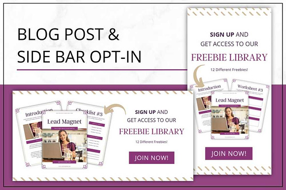 Lead Magnet and Freebie Canva Plum in Magazine Templates - product preview 7