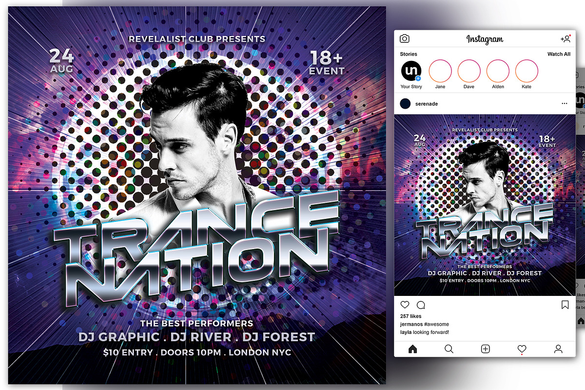 Trance Nation Flyer in Flyer Templates - product preview 8