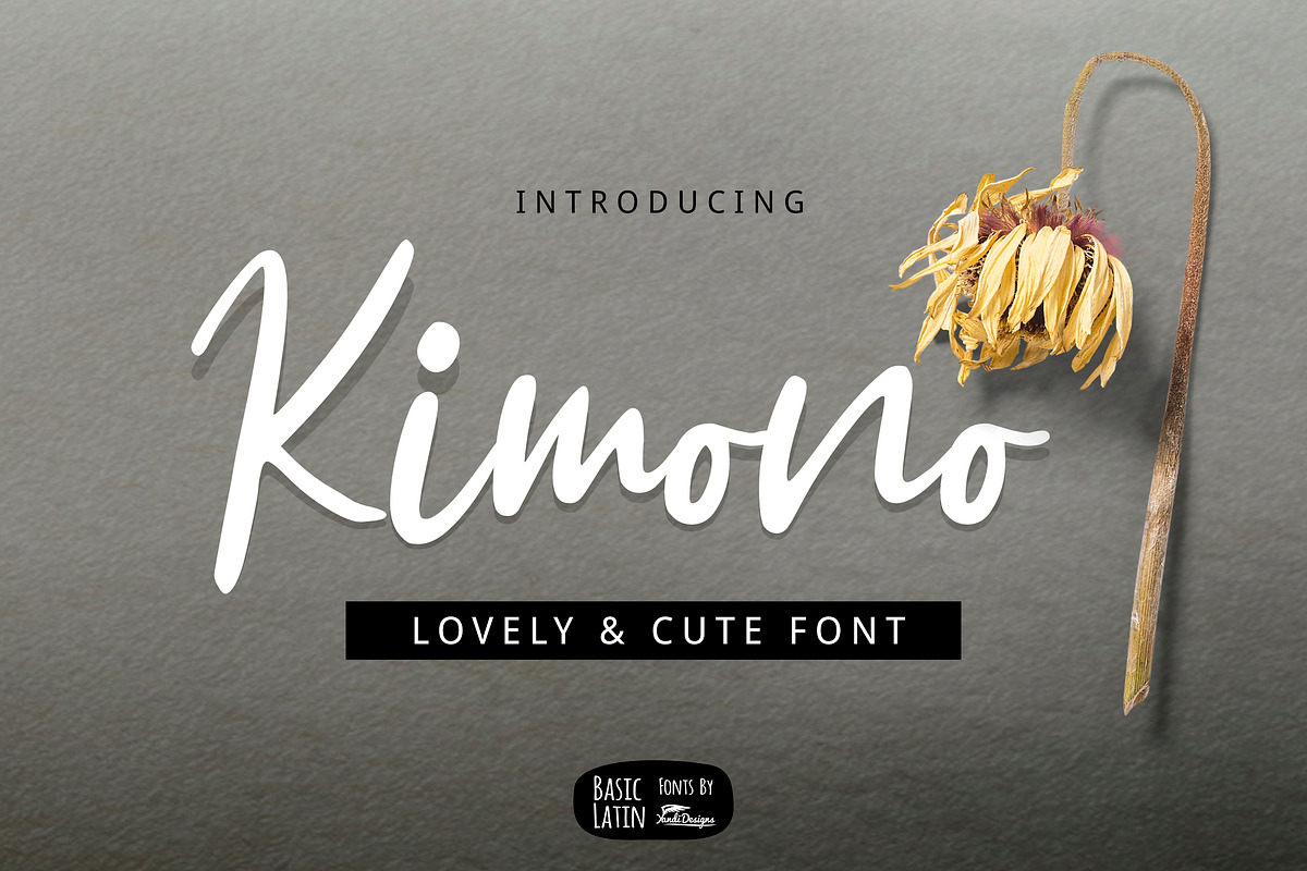 Kimono Script Font in Script Fonts - product preview 8