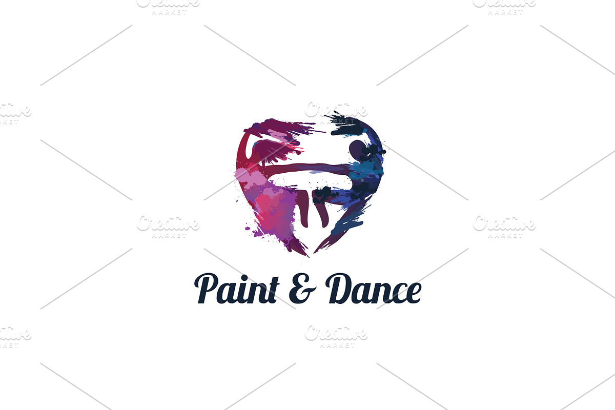 Male and female dancer studio logo in Logo Templates - product preview 8
