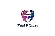 Male and female dancer studio logo