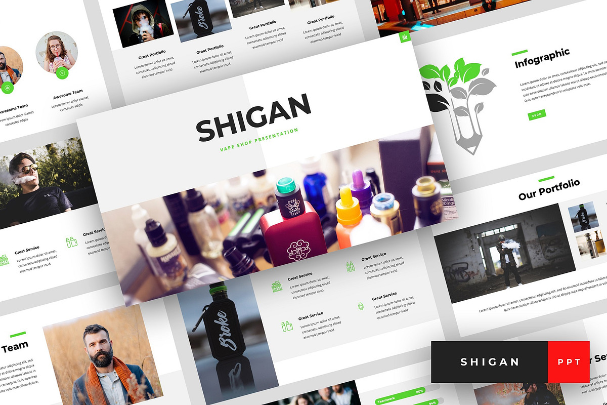 Shigan - Vape Shop PowerPoint in PowerPoint Templates - product preview 8