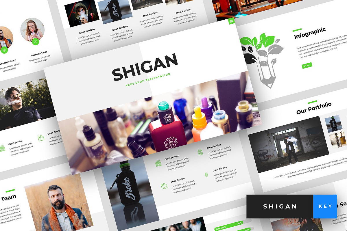 Shigan - Vape Shop Keynote in Keynote Templates - product preview 8