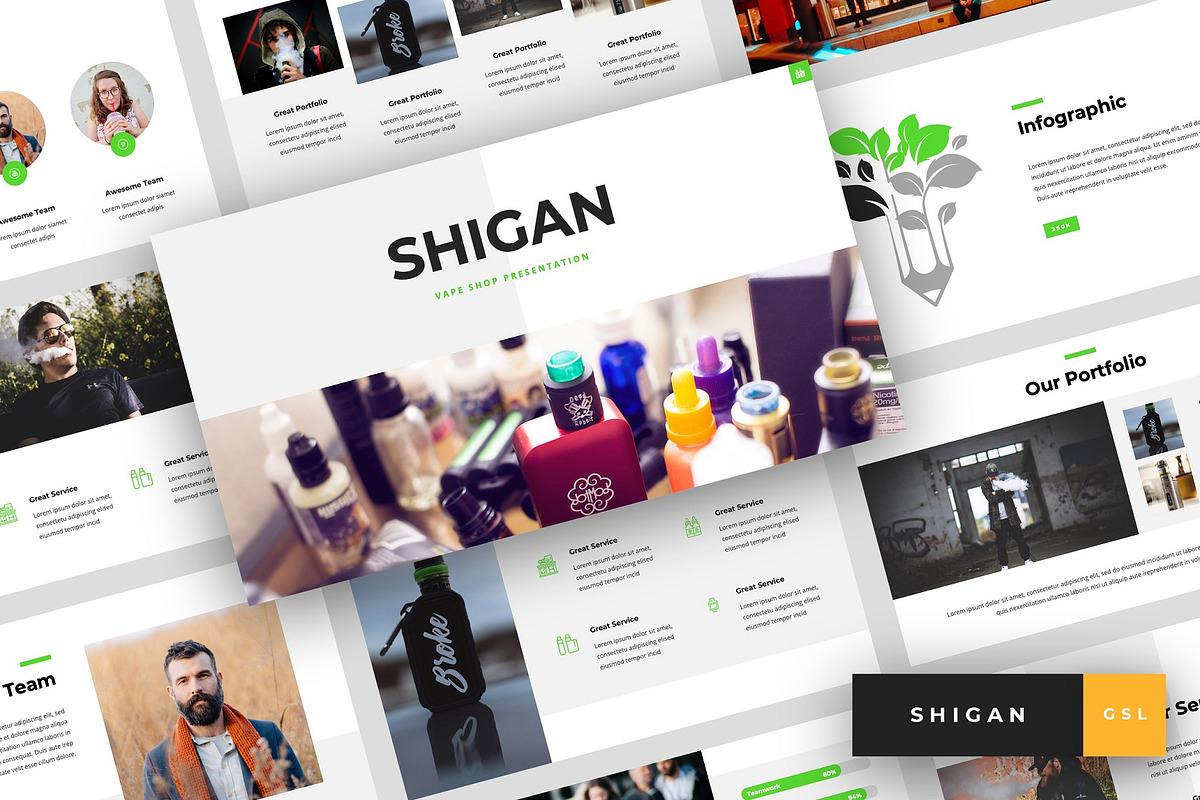 Shigan - Vape Shop Google Slides in Google Slides Templates - product preview 8
