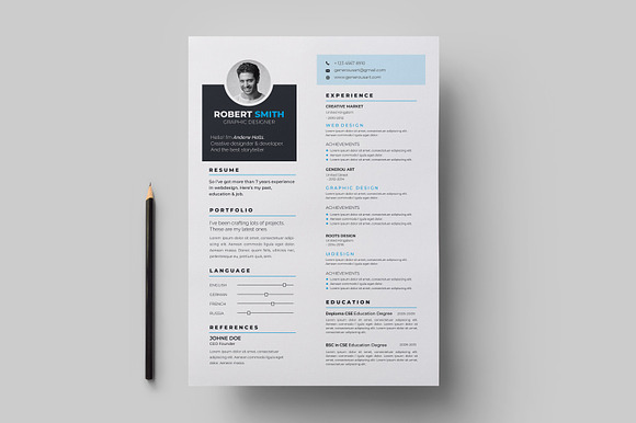 Resume Template in Letter Templates - product preview 2