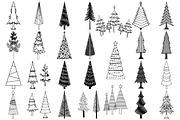 Winter & Christmas Trees  AI EPS PNG