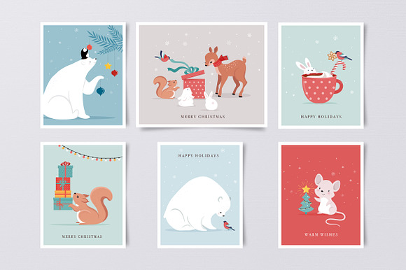 Furry Christmas - winter animals in Illustrations - product preview 2