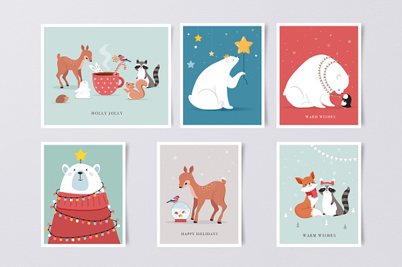 Furry Christmas - winter animals in Illustrations - product preview 3