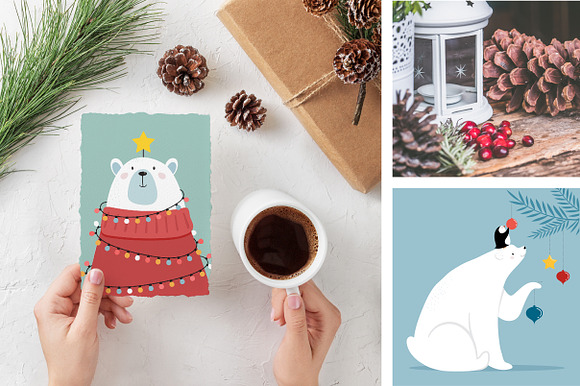 Furry Christmas - winter animals in Illustrations - product preview 4