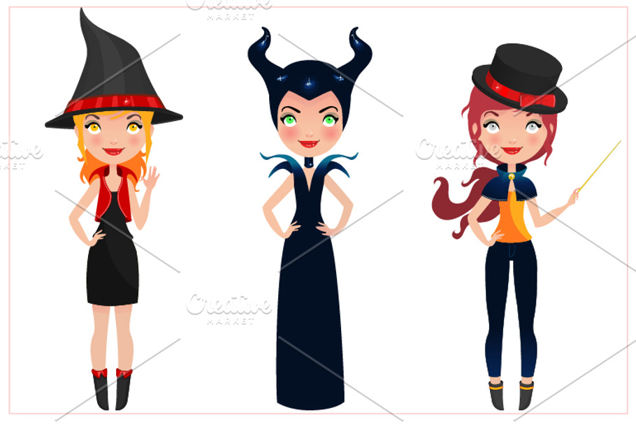 Cute Halloween Witches