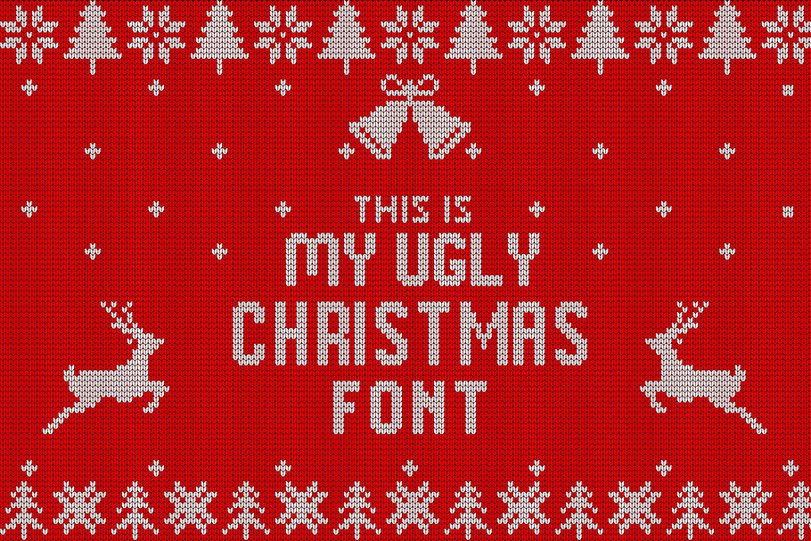 Christmas Knitted Font in Symbol Fonts - product preview 8