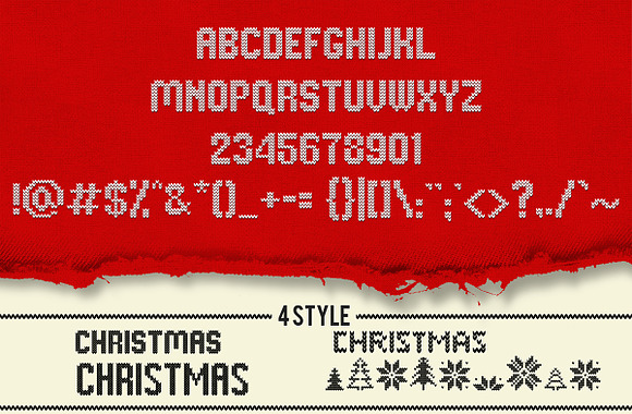 Christmas Knitted Font in Symbol Fonts - product preview 2