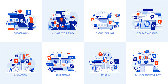 Set of 40 Modern Flat Design Concept in Illustrations - product preview 1