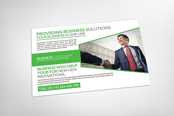 Corporate Business Solution Postcard in Postcard Templates - product preview 2