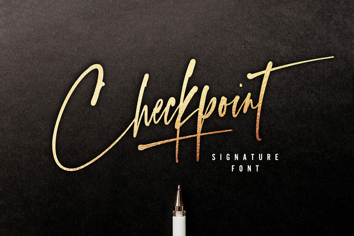 Checkpoint Signature Font in Script Fonts - product preview 8