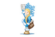Vector Snow Maiden-Postman
