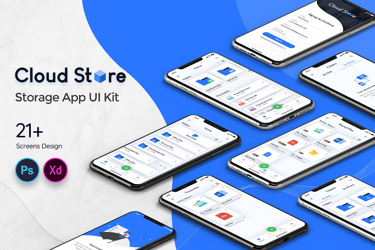 Cloud Store Mobile App UI Kit in UI Kits and Libraries - product preview 8