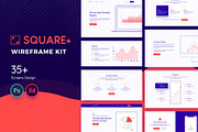 Square+ Web Wireframe Kit