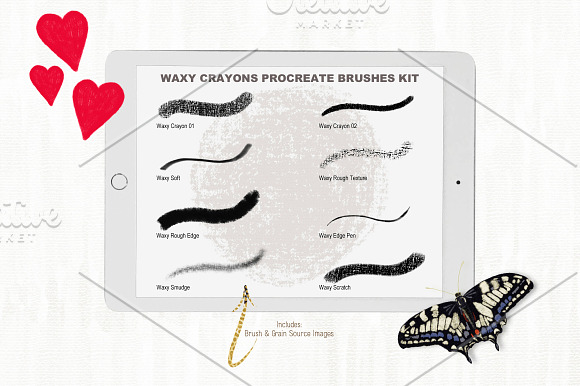 Waxy Crayons Procreate Brushes Kit in Add-Ons - product preview 5