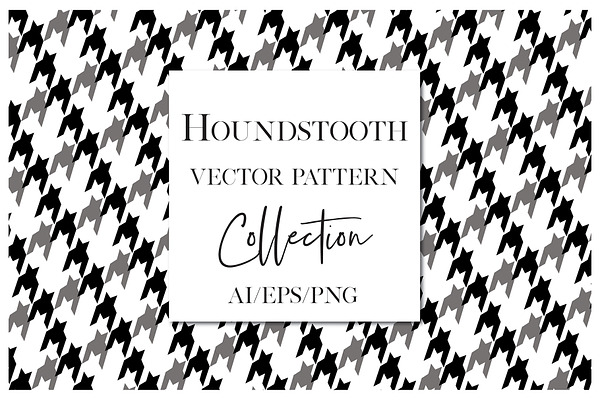 Vector Houndstooth Plaid Patterns