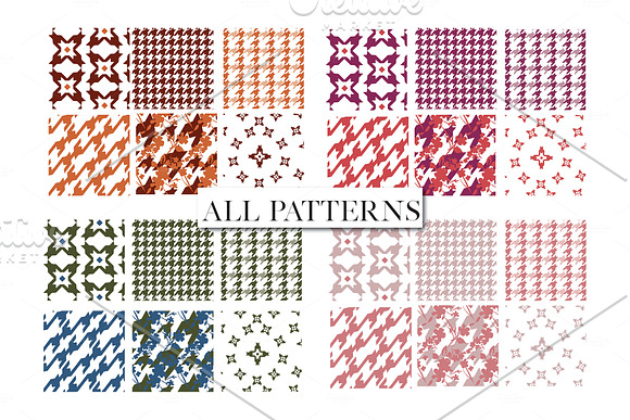 Vector Houndstooth Plaid Patterns in Patterns - product preview 3